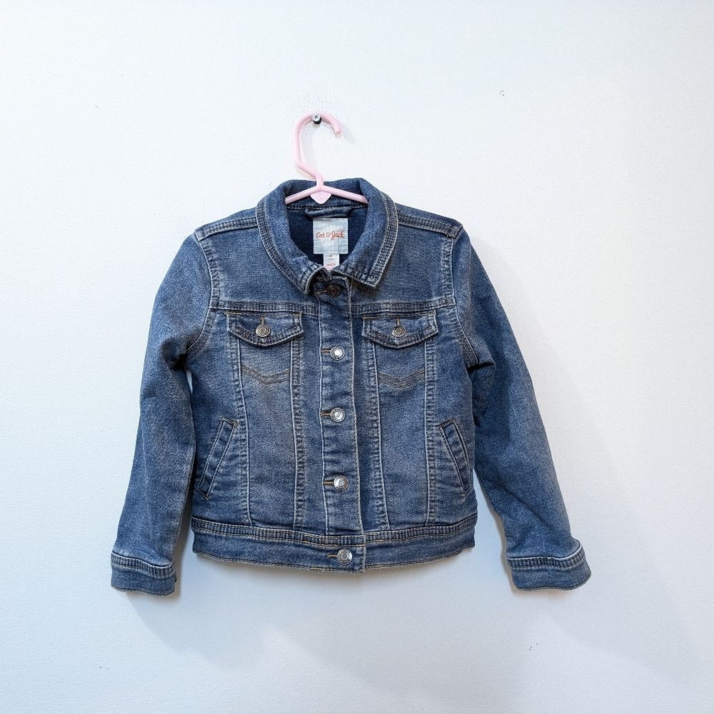 Cat & Jack Vintage Denim Jacket, Medium Wash, Toddler Girl 4T